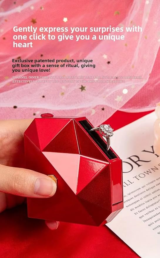 Ring Box Heart Shaped Ring Box