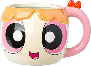 Powerpuff Girls Bubbles Face Ceramic 3D Sculpted Mug