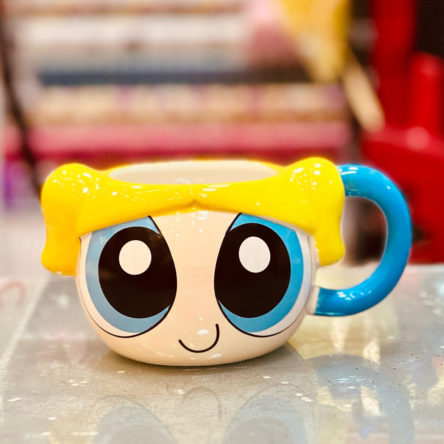 Powerpuff Girls Bubbles Face Ceramic 3D Sculpted Mug