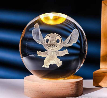 stitch Crystal Ball Night Lamp 8 cm