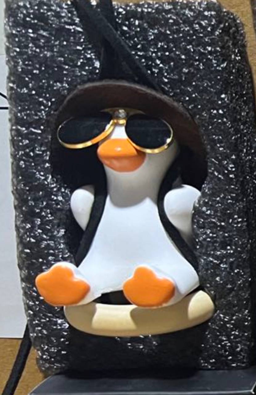 Car Accessorie Gypsum Cute Anime Swing Duck Pendant Auto