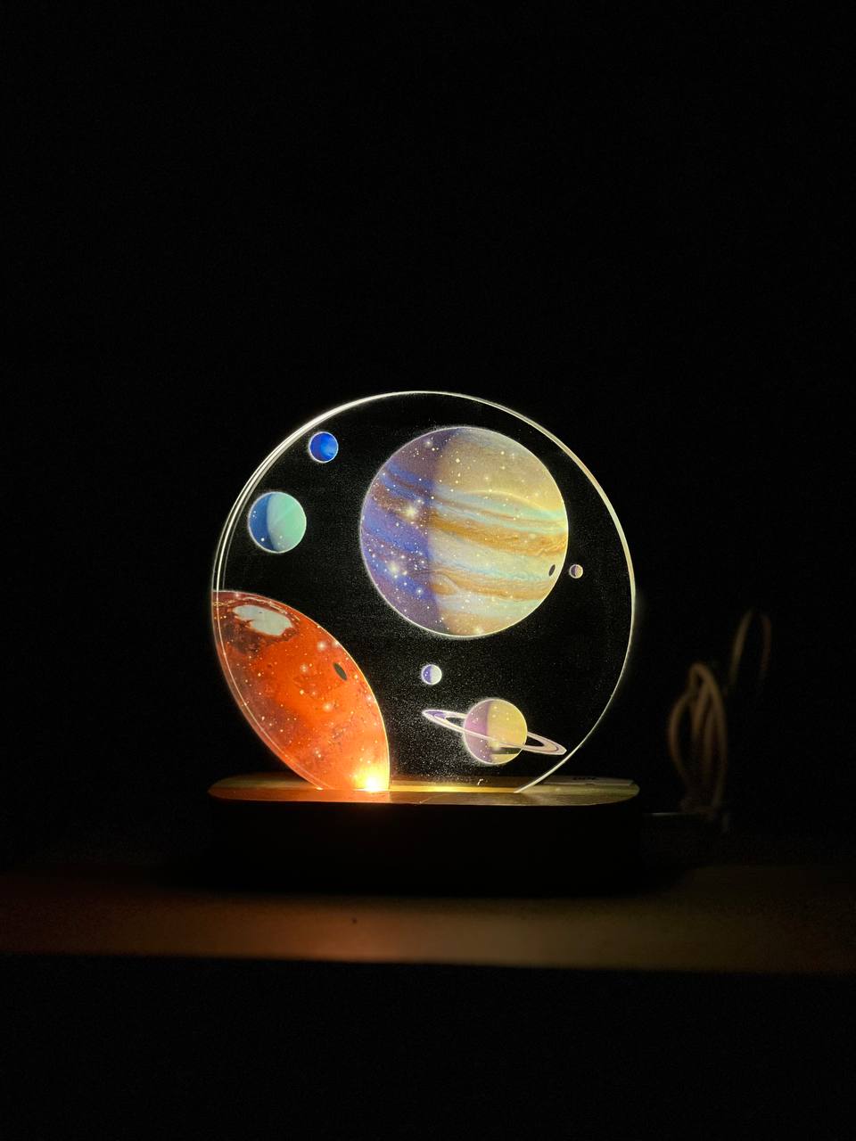 Lighting Crystal Decor - Solar System ( 10 cm )