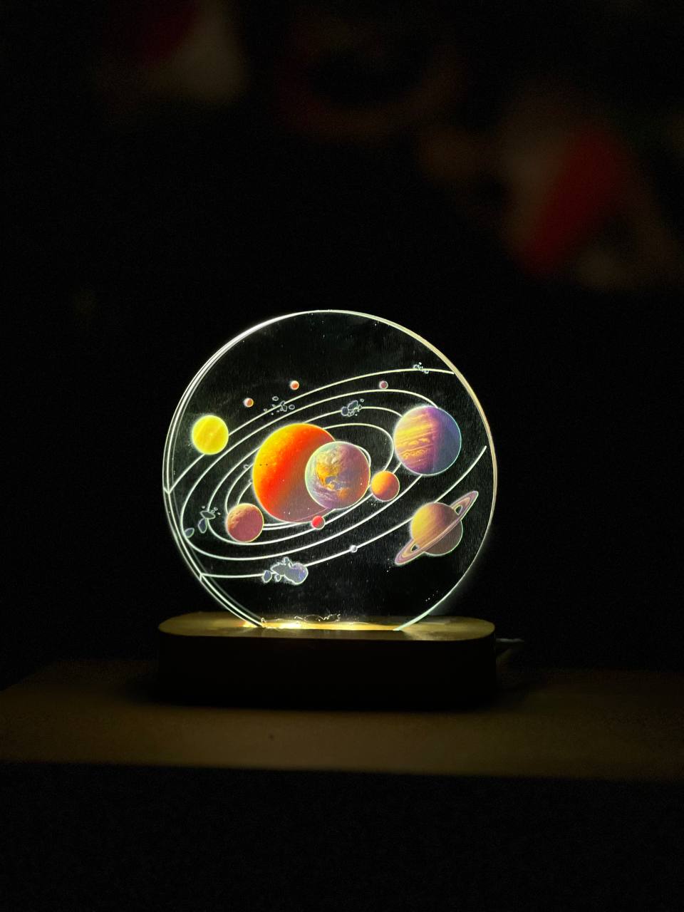 Lighting Crystal Decor - Solar System ( 10 cm )