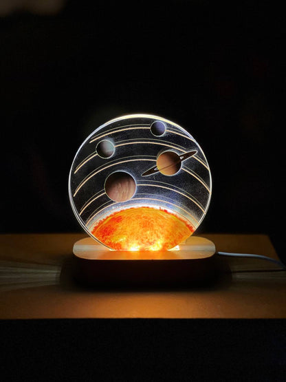 Lighting Crystal Decor - Solar System ( 10 cm )