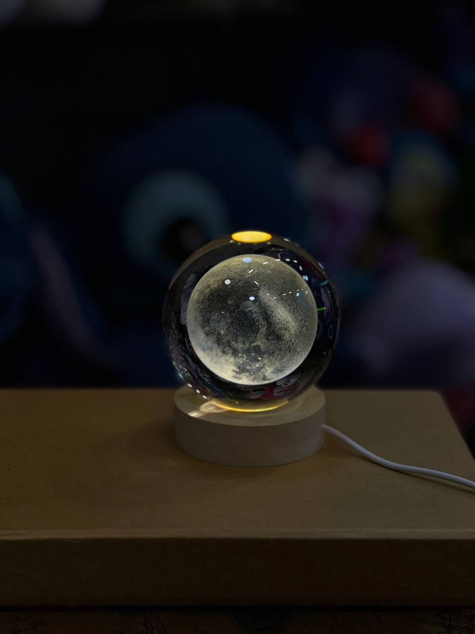 stitch Crystal Ball Night Lamp 8 cm