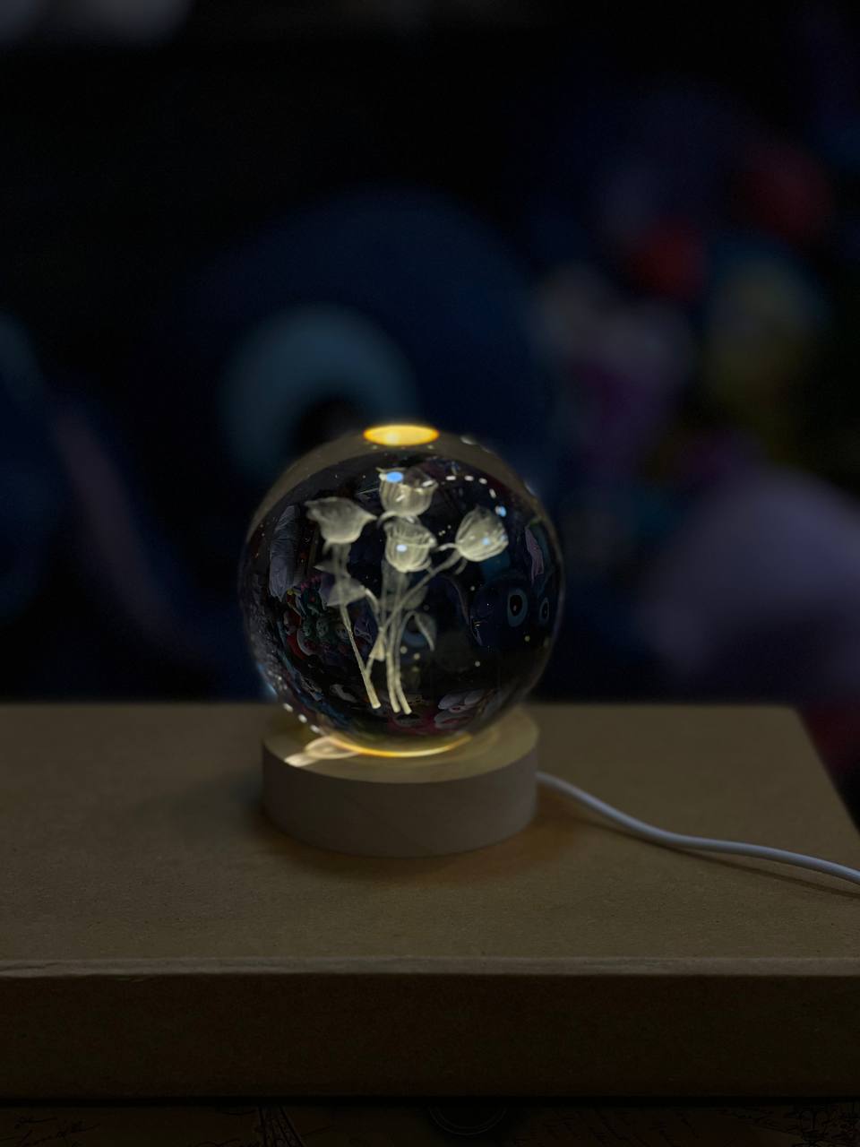 stitch Crystal Ball Night Lamp 8 cm