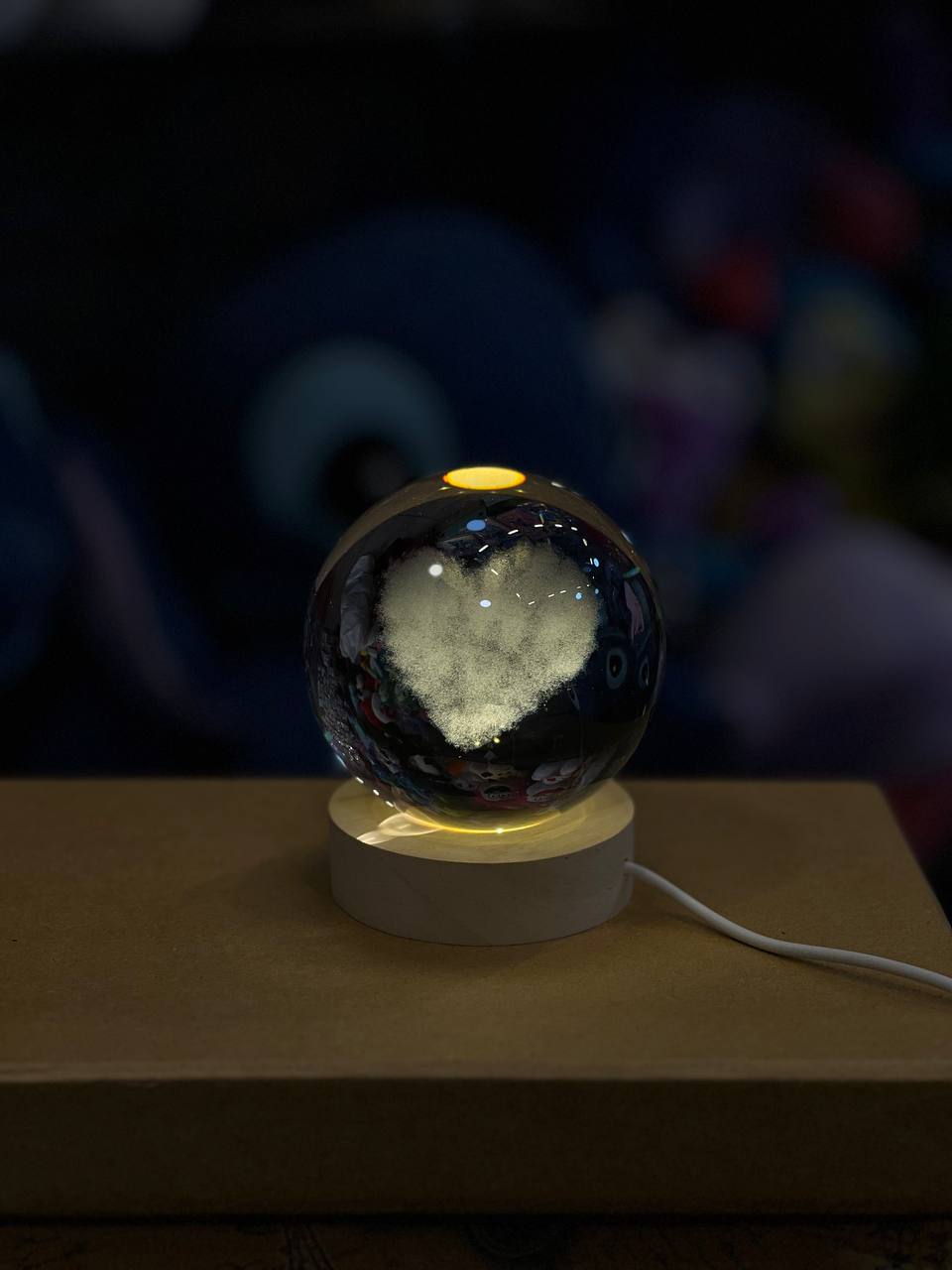 stitch Crystal Ball Night Lamp 8 cm