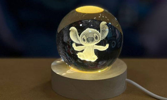 stitch Crystal Ball Night Lamp 8 cm